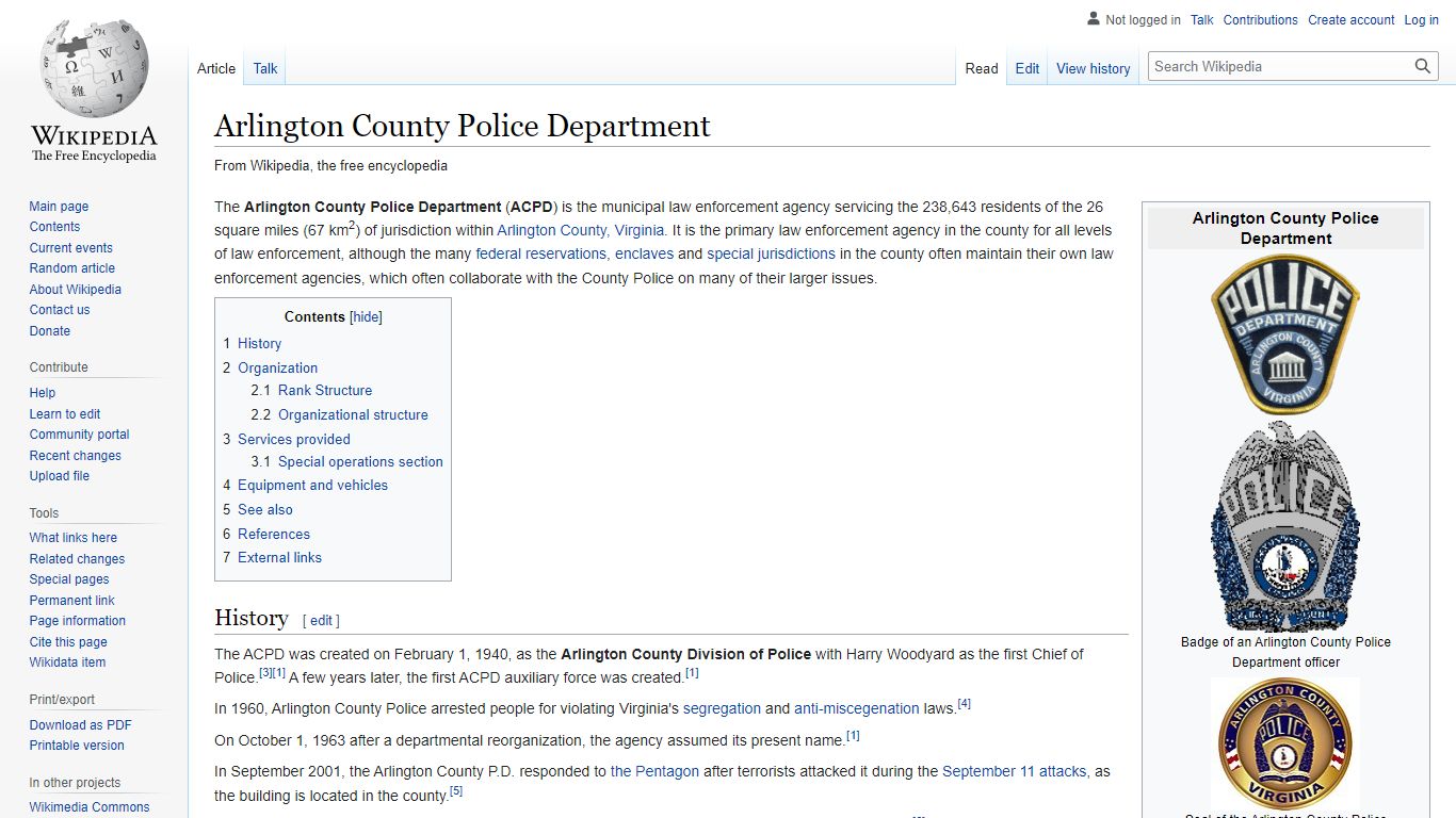Arlington County Police Department - Wikipedia